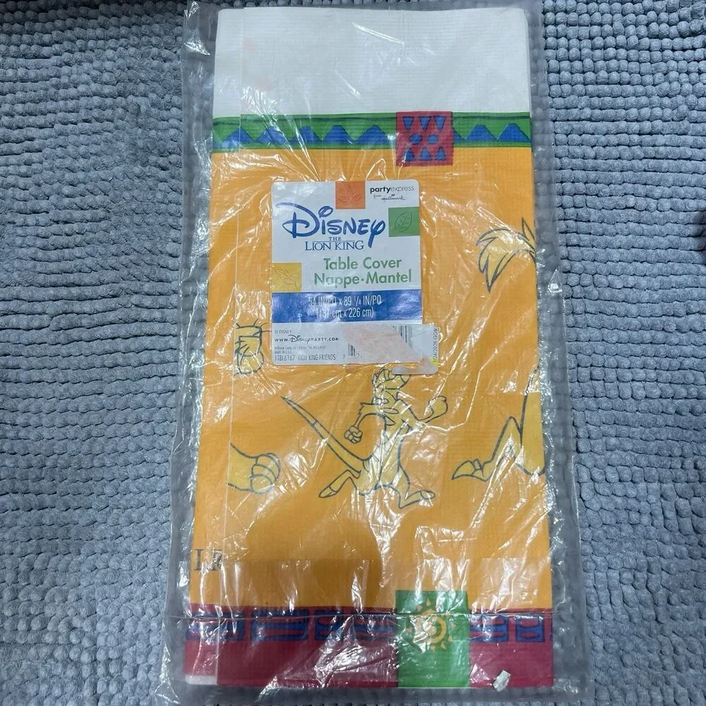 Vintage Disney The Lion King Table Cover 54x89 Hallmark Party Express 1990s